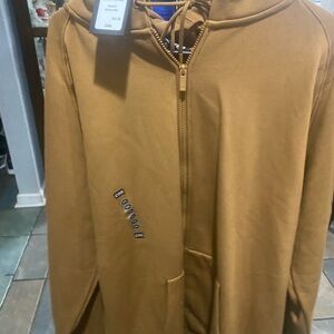 Men's Brown Zip-Up Hoodie Jacket